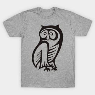 Owl Symbol Black T-Shirt